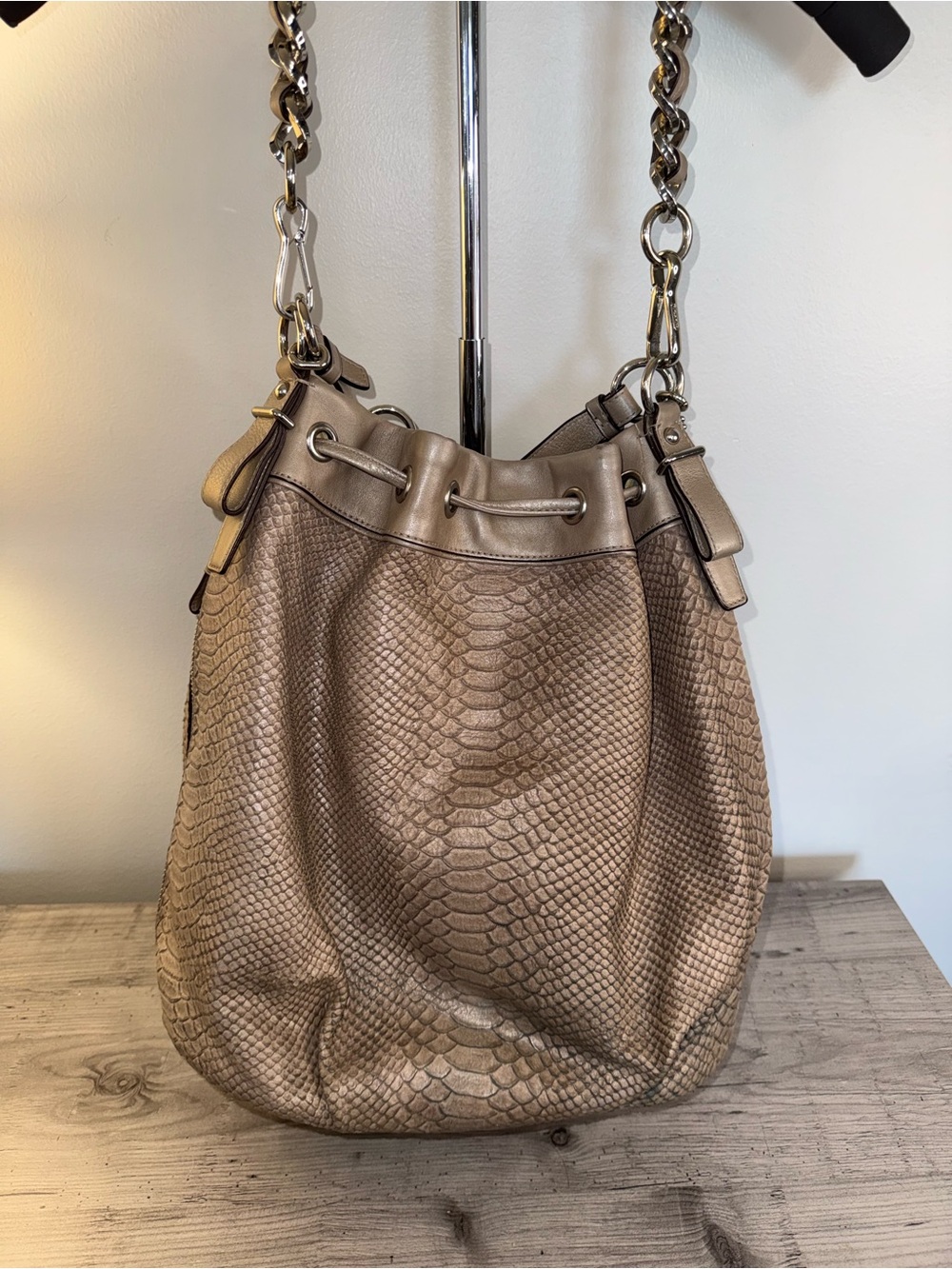 Coach Madison Python Drawstring Bag - Picture 7 of 11